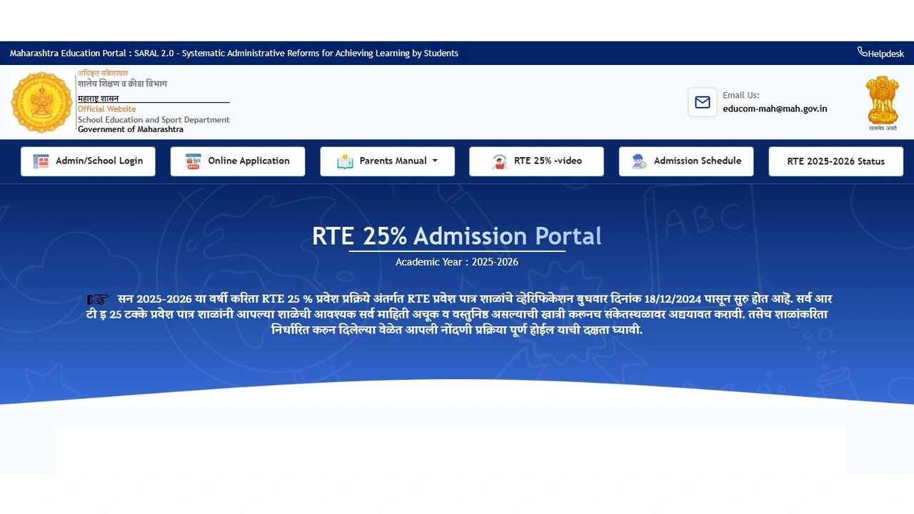 Maharashtra RTE Admission